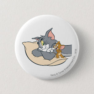 Tom und Jerry on Pillow Button