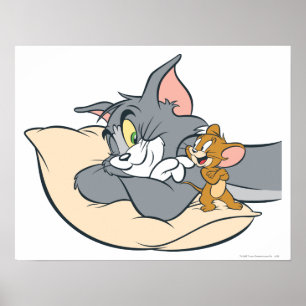 Tom und Jerry on Pillow Poster