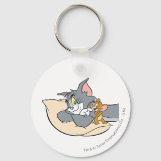 Tom und Jerry on Pillow Schlüsselanhänger