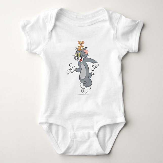 Tom und Jerry Pair Baby Strampler (Vorderseite)