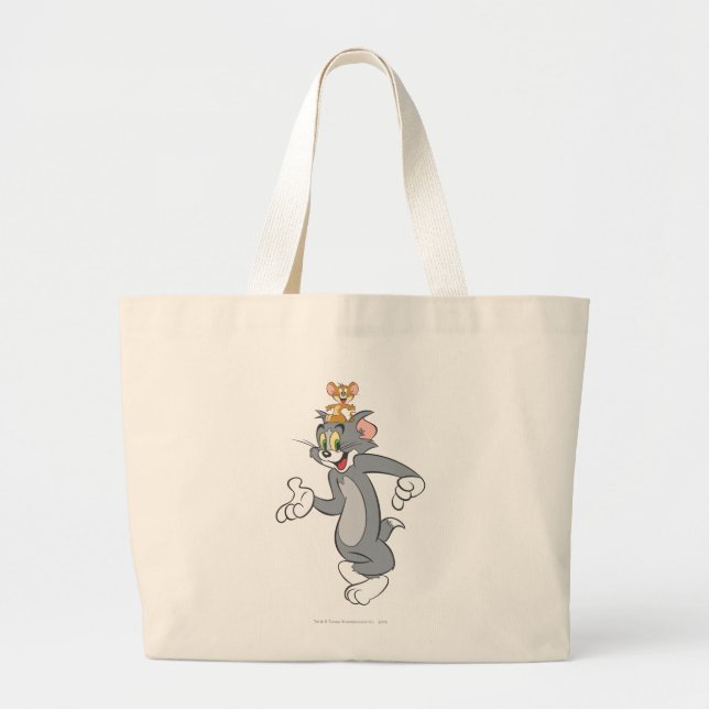 Tom und Jerry Pair Jumbo Stoffbeutel (Vorne)