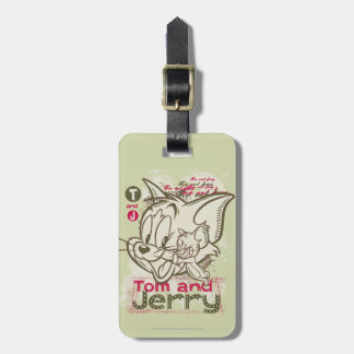 Tom und Jerry Pink und Green Gepäckanhänger