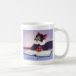 Tom und Jerry Reading Book autograviert Tasse