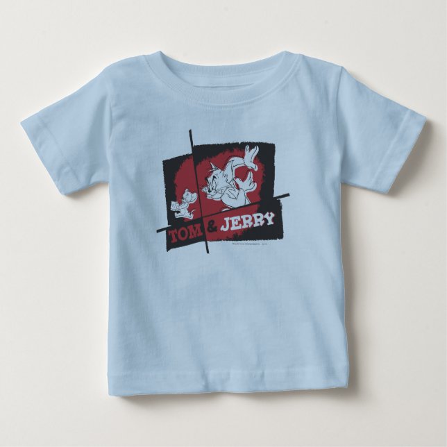 Tom und Jerry Red und Black Baby T-shirt (Vorderseite)