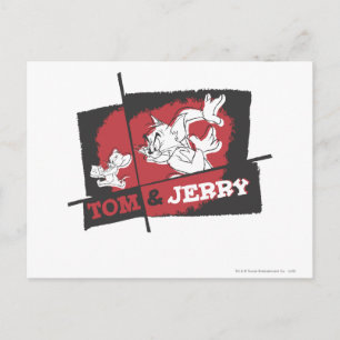 Tom und Jerry Red und Black Postkarte