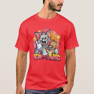 Tom und Jerry Retro Vintage-Sprayfarbe Graffiti P T-Shirt
