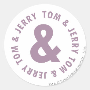 Tom und Jerry Round-Logo 10 Runder Aufkleber