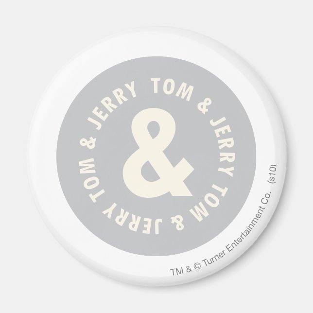 Tom und Jerry Round-Logo 1 Magnet (Vorne)