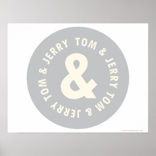 Tom und Jerry Round-Logo 1 Poster
