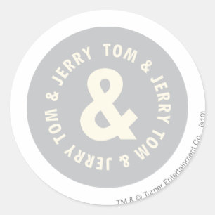 Tom und Jerry Round-Logo 1 Runder Aufkleber