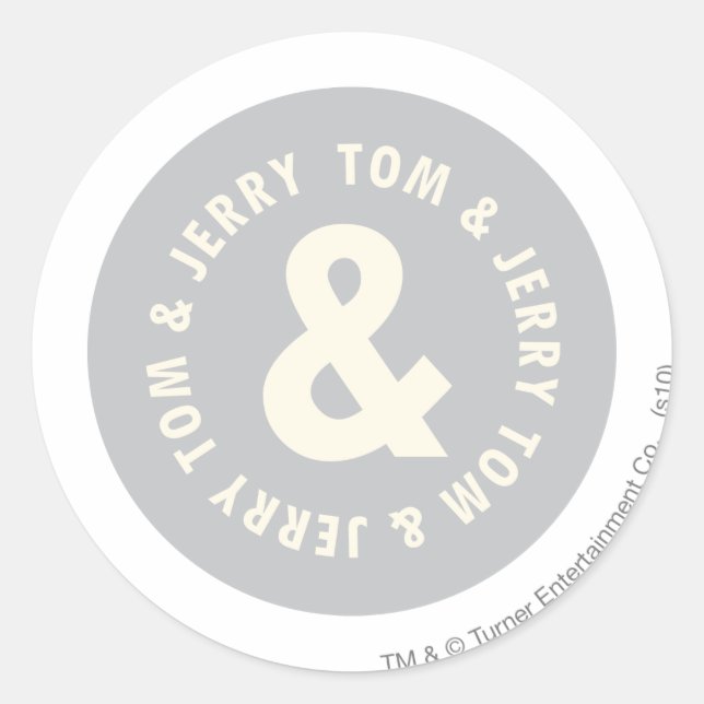 Tom und Jerry Round-Logo 1 Runder Aufkleber (Vorderseite)