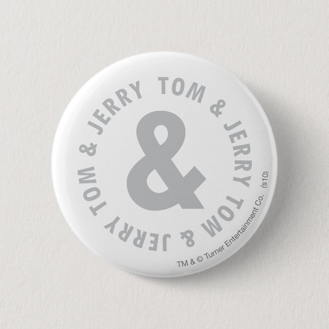 Tom und Jerry Round-Logo 2 Button (Vorderseite)
