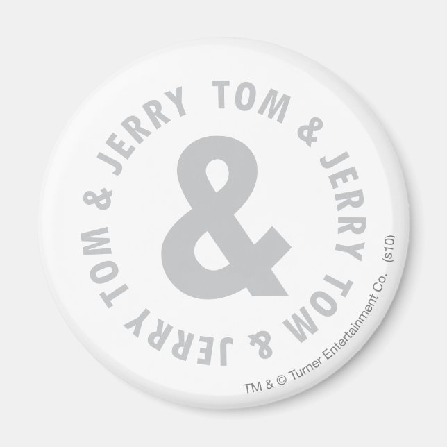 Tom und Jerry Round-Logo 2 Magnet (Vorne)