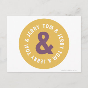 Tom und Jerry Round-Logo 3 Postkarte