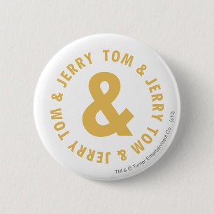 Tom und Jerry Round-Logo 4 Button