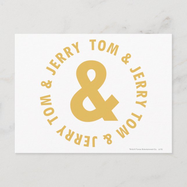 Tom und Jerry Round-Logo 4 Postkarte (Vorderseite)