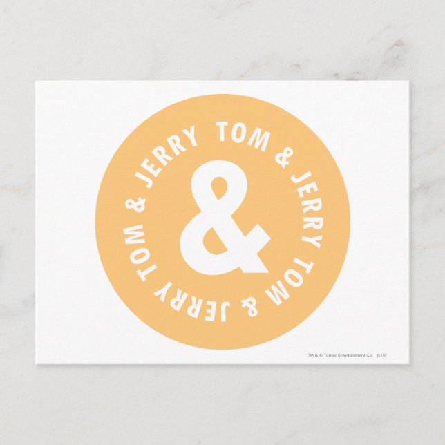 Tom und Jerry Round-Logo 5 Postkarte (Vorderseite)