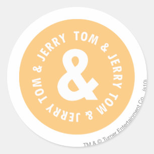 Tom und Jerry Round-Logo 5 Runder Aufkleber