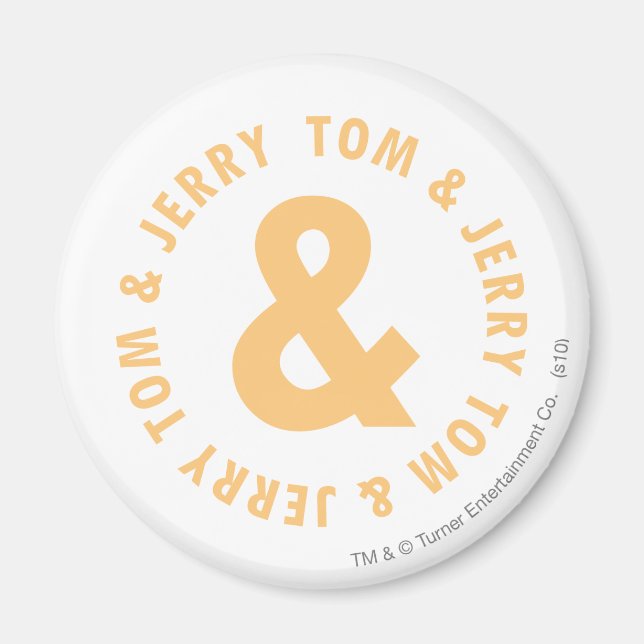Tom und Jerry Round-Logo 6 Magnet (Vorne)
