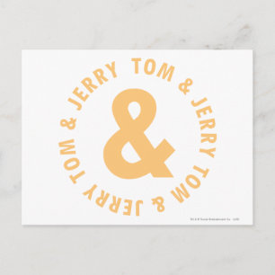 Tom und Jerry Round-Logo 6 Postkarte