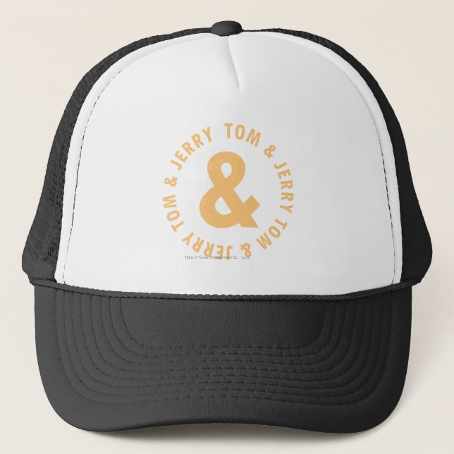 Tom und Jerry Round-Logo 6 Truckerkappe (Vorderseite)