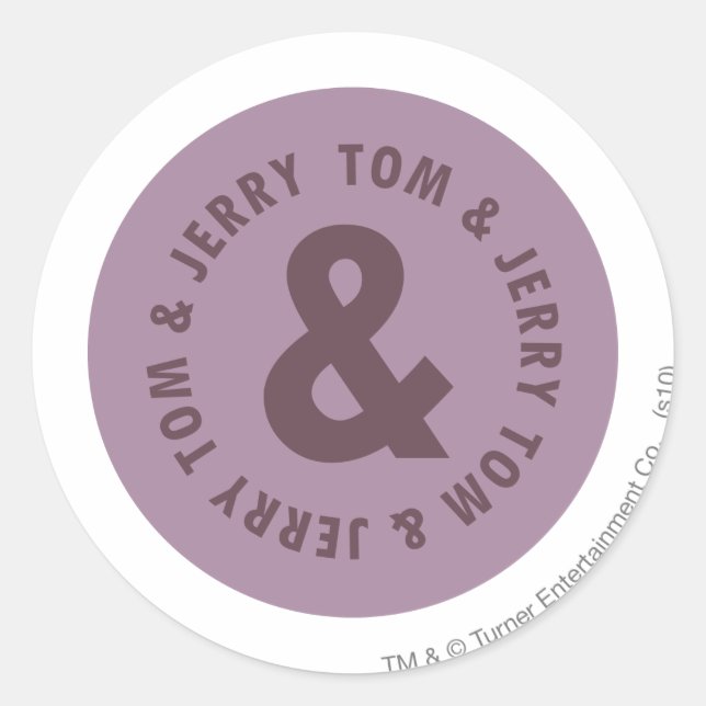 Tom und Jerry Round-Logo 7 Runder Aufkleber (Vorderseite)