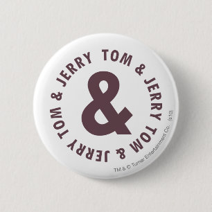 Tom und Jerry Round-Logo 8 Button