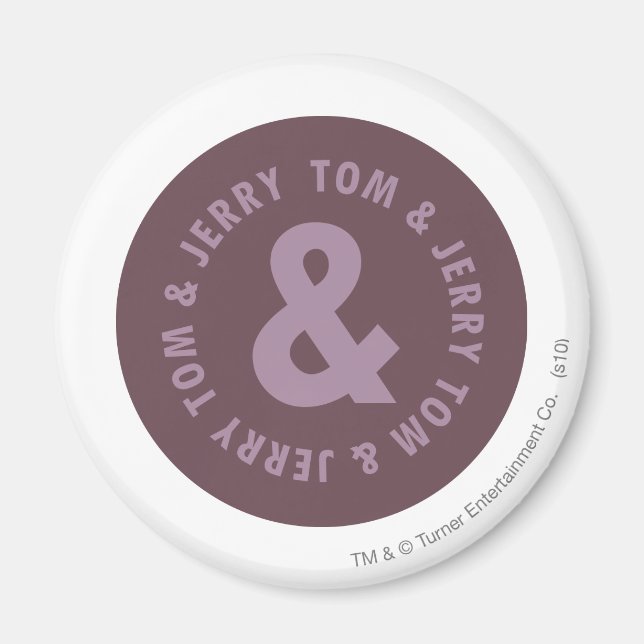 Tom und Jerry Round-Logo 9 Magnet (Vorne)
