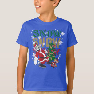 Tom und Jerry Santas am Baum T-Shirt