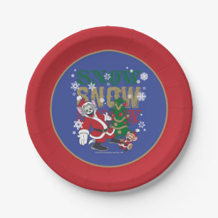 Tom und Jerry Santas vom Baum Pappteller