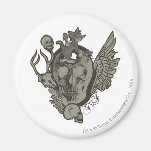 Tom- und Jerry-Schädel Magnet