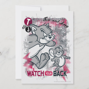 Tom und Jerry sehen sich den Rücken an