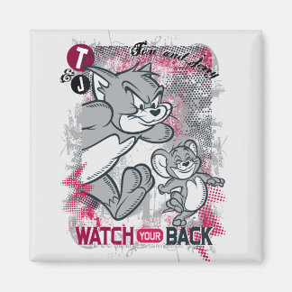 Tom und Jerry sehen sich den Rücken an Magnet