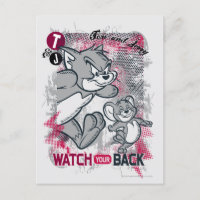 Tom und Jerry sehen sich den Rücken an