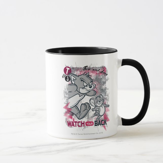 Tom und Jerry sehen sich den Rücken an Tasse (Rechts)