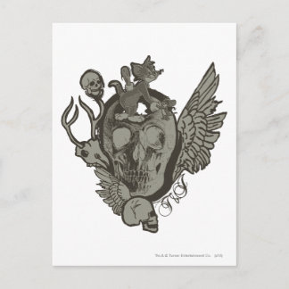 Tom und Jerry Skull Postkarte