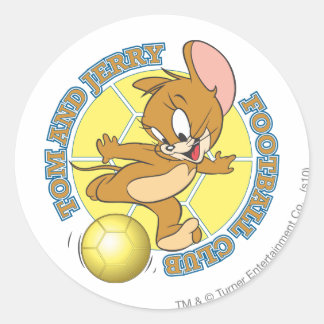 Tom und Jerry Soccer (Fußball) 4 Runder Aufkleber