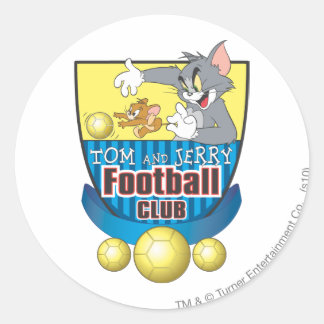 Tom und Jerry Soccer (Fußball) 5 Runder Aufkleber