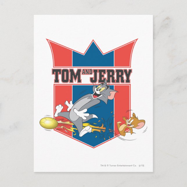 Tom und Jerry Soccer (Fußball) 7 Postkarte (Vorderseite)