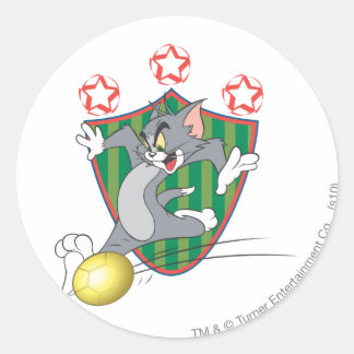Tom und Jerry Soccer (Fußball) 9 Runder Aufkleber