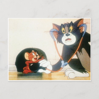 Tom und Jerry Stethescope Postkarte