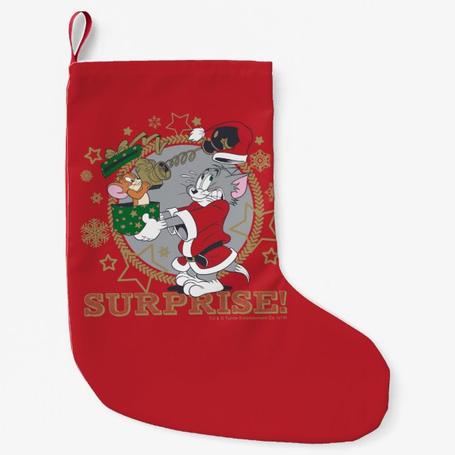 Tom und Jerry Surprise Geschenk Kleiner Weihnachtsstrumpf (Vorderseite)