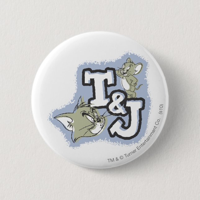 Tom und Jerry T&J Logo Button (Vorderseite)