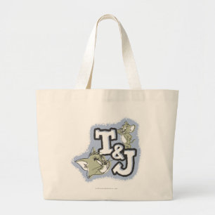 Tom und Jerry T&J Logo Jumbo Stoffbeutel