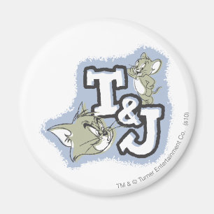 Tom und Jerry T&J Logo Magnet