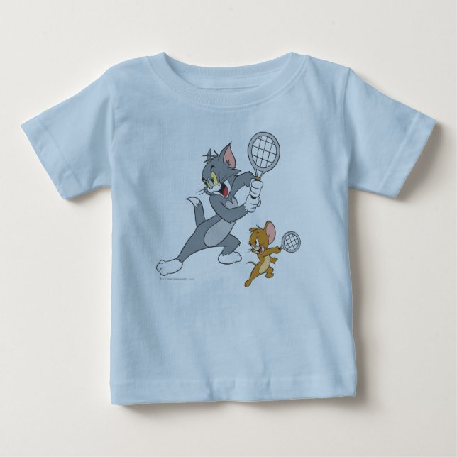 Tom und Jerry Tennis Stars 1 Baby T-shirt (Vorderseite)