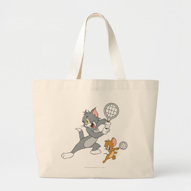 Tom und Jerry Tennis Stars 1 Jumbo Stoffbeutel (Vorne)