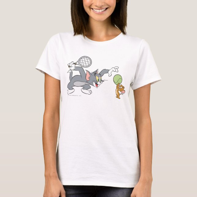 Tom und Jerry Tennis Stars 2 T-Shirt (Vorderseite)