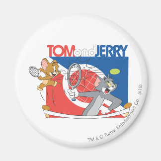 Tom und Jerry Tennis Stars 4 Magnet