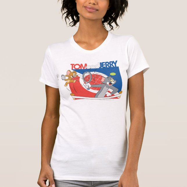 Tom und Jerry Tennis Stars 4 T-Shirt (Vorderseite)